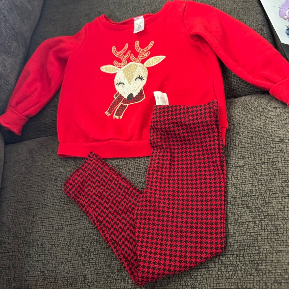 Carters Christmas Sweater Set 3T